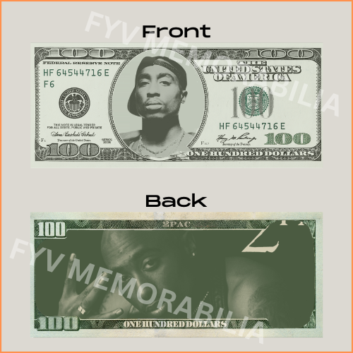 2Pac Custom Cash Design Digital File Download Printable