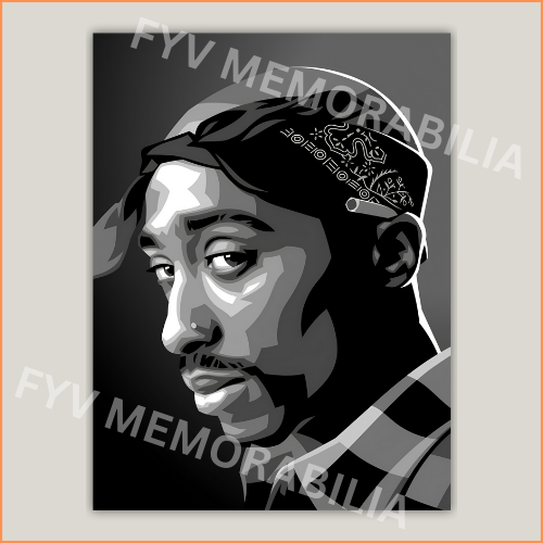 2Pac Poster Wall Art Design Hip Hop Rap