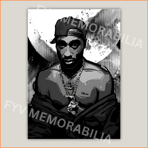 2Pac Poster Wall Art Design Hip Hop Rap