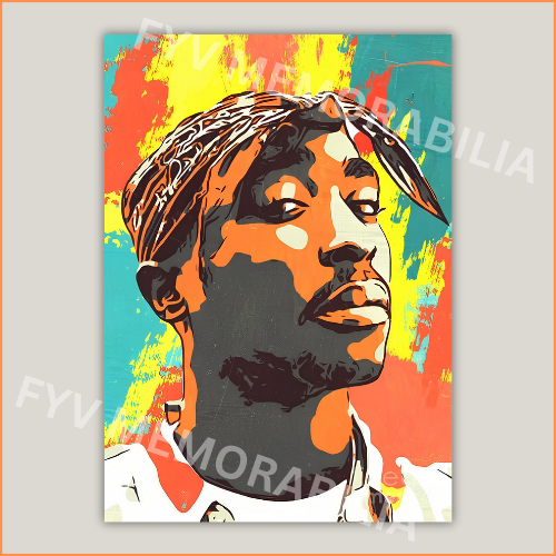 2Pac Poster Wall Art Design Hip Hop Rap