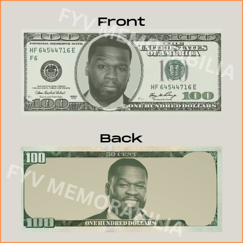 50 Cent Custom Cash Design Digital File Download Printable