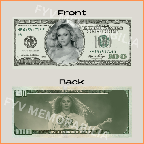 Beyonce Custom Cash Design Digital File Download Printable