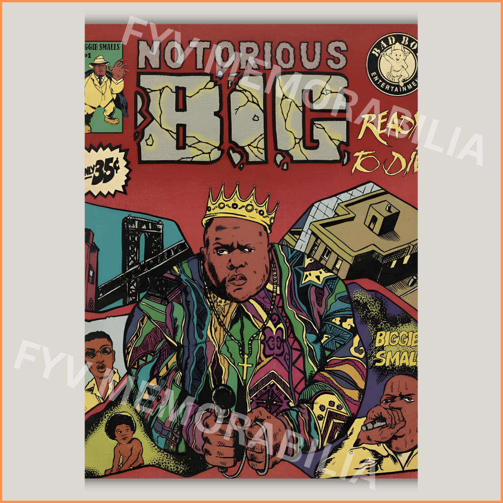 Biggie Comic Poster Wall Art Design Hip Hop Rap