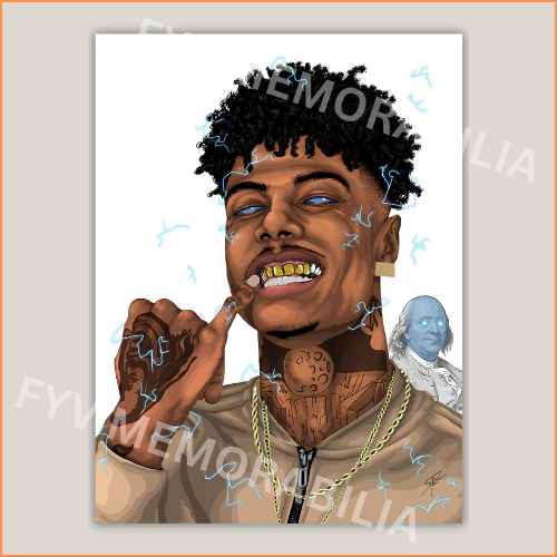 Blueface Poster Wall Art Design Hip Hop Rap