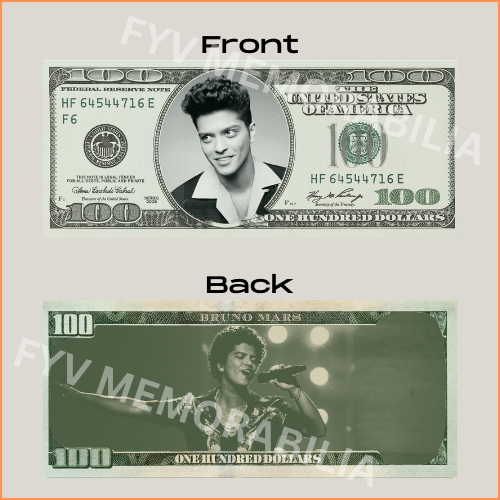 Bruno Mars Custom Cash Design Digital File Download Printable