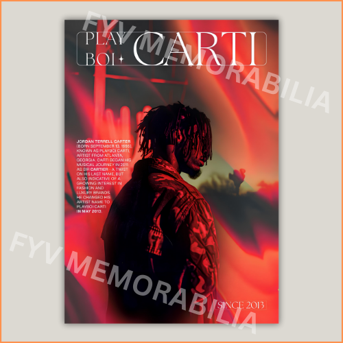 Playboi Carti Poster Wall Art Design Hip Hop Rap