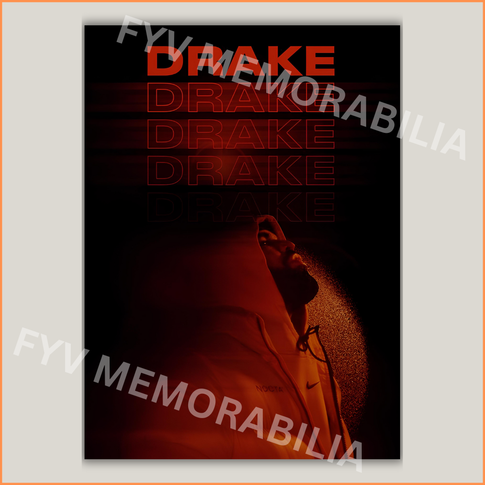 Drake Poster Wall Art Design Hip Hop Rap