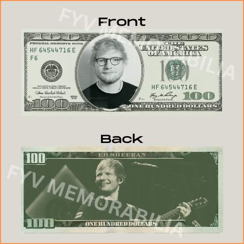 Ed Sheeran Custom Cash Design Digital File Download Printable