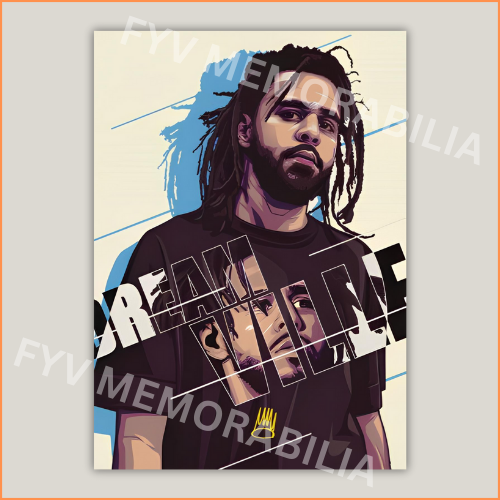 J Cole Poster Wall Art Design Hip Hop Rap