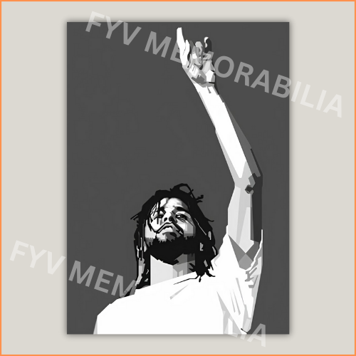 J Cole Poster Wall Art Design Hip Hop Rap