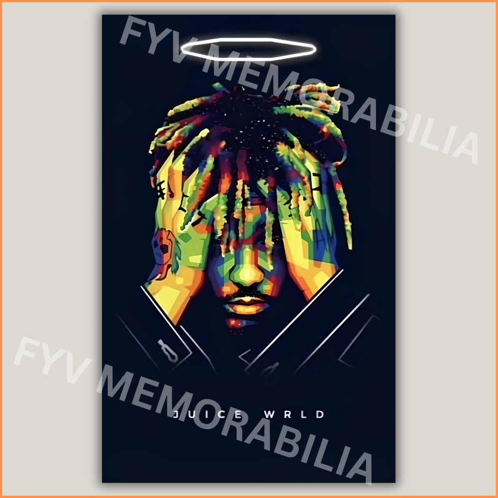 Juice WRLD Abstract Poster Wall Art Design Hip Hop Rap