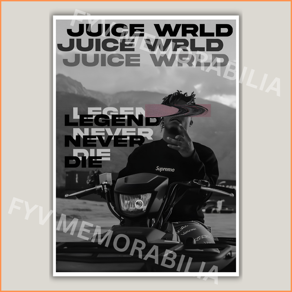 Juice WRLD Legends Never Die Poster Wall Art Design Hip Hop Rap