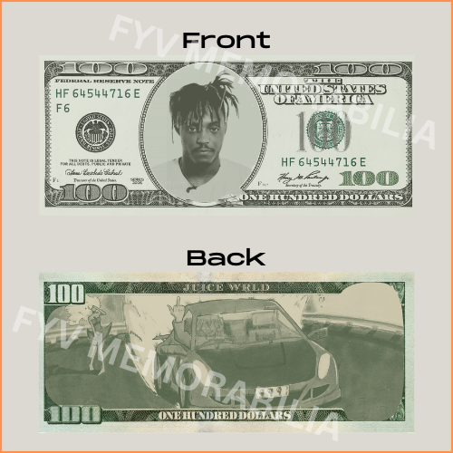 Juice WRLD Custom Cash Design Digital File Download Printable