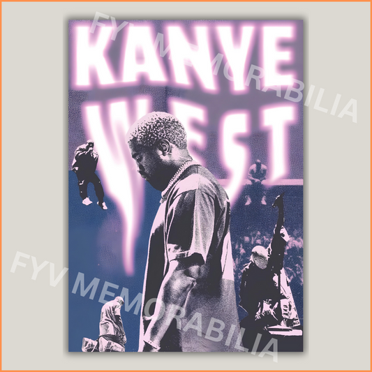 Kanye West Poster Wall Art Design Hip Hop Rap