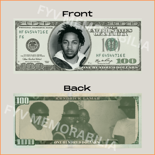 Kendrick Lamar Custom Cash Design Digital File Download Printable