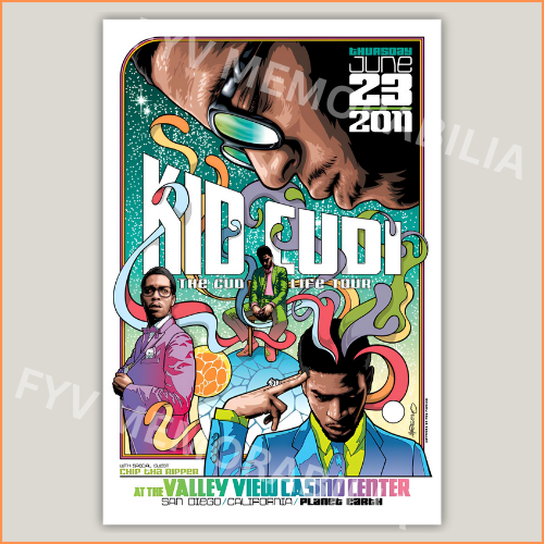 Kid Cudi Poster Wall Art Design Hip Hop Rap