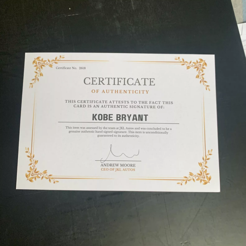 Kobe Bryant Authentic Hand Signed Autograph + COA