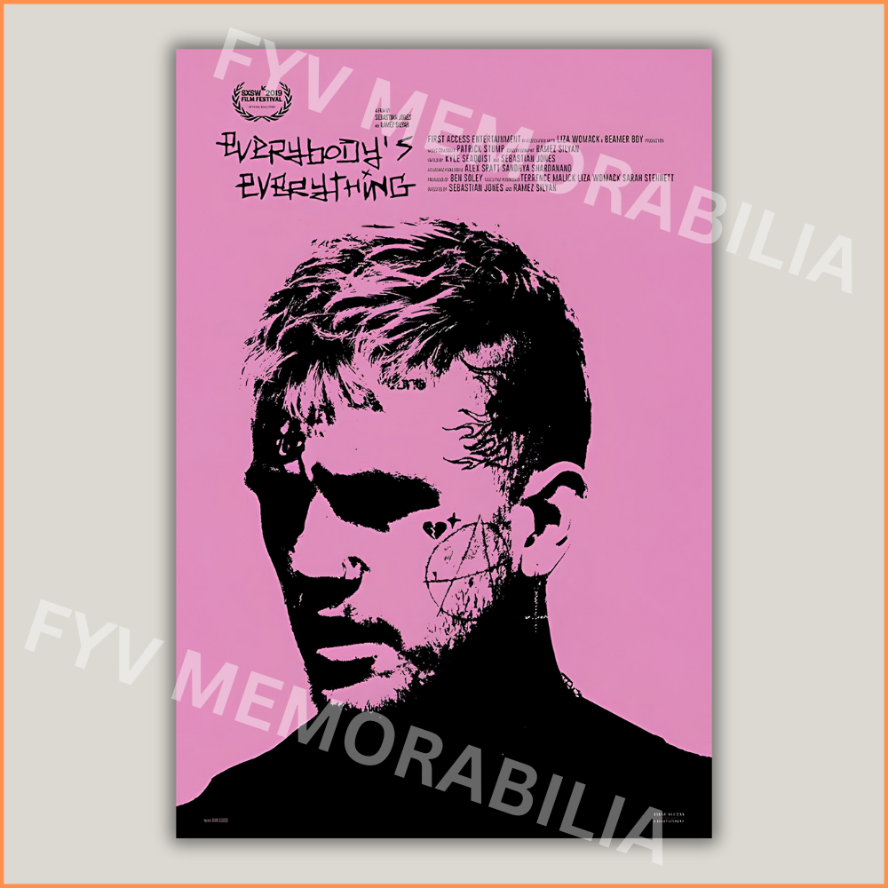 Lil Peep Poster Wall Art Design Hip Hop Rap