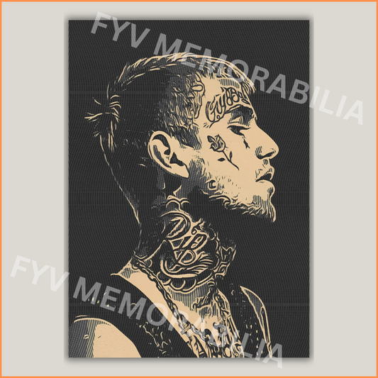 Lil Peep Poster Wall Art Design Hip Hop Rap