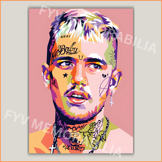 Lil Peep Poster Wall Art Design Hip Hop Rap