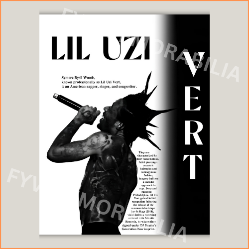 Lil Uzi Vert Poster Wall Art Design Hip Hop Rap