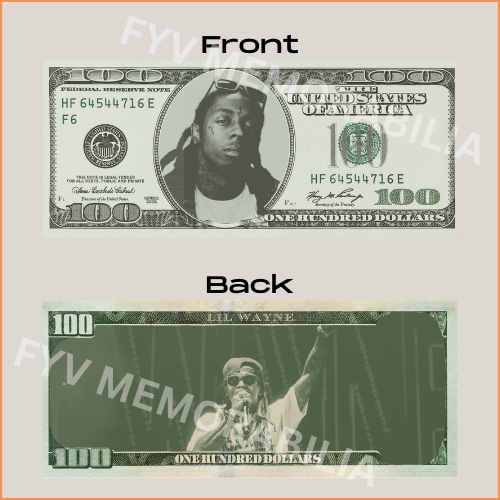 Lil Wayne Custom Cash Design Digital File Download Printable