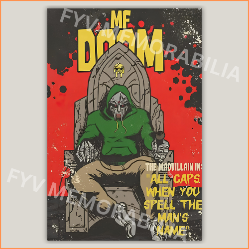 MF DOOM Poster Wall Art Design Hip Hop Rap