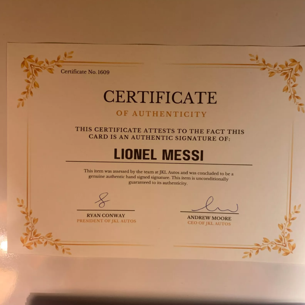 Lionel Messi Authentic Hand Signed Autograph + COA