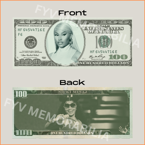 Nicki Minaj Custom Cash Design Digital File Download Printable