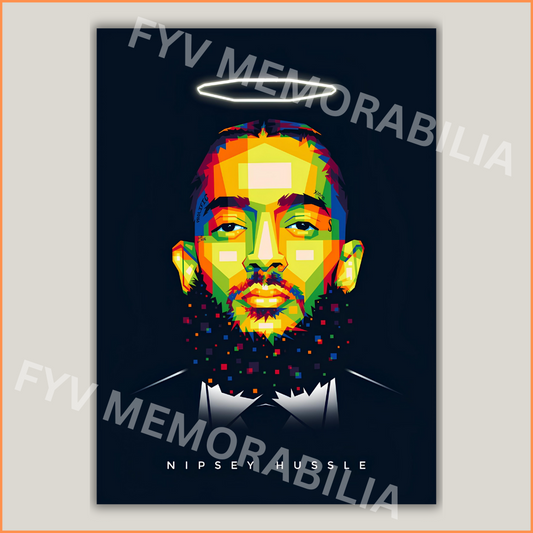 Nipsey Hussle Abstract Poster Wall Art Design Hip Hop Rap