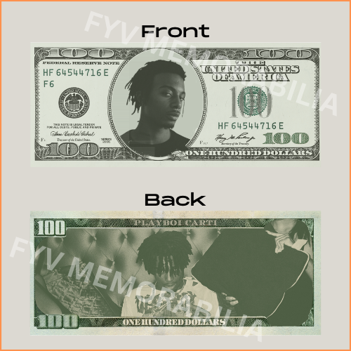 Playboi Carti Custom Cash Design Digital File Download Printable