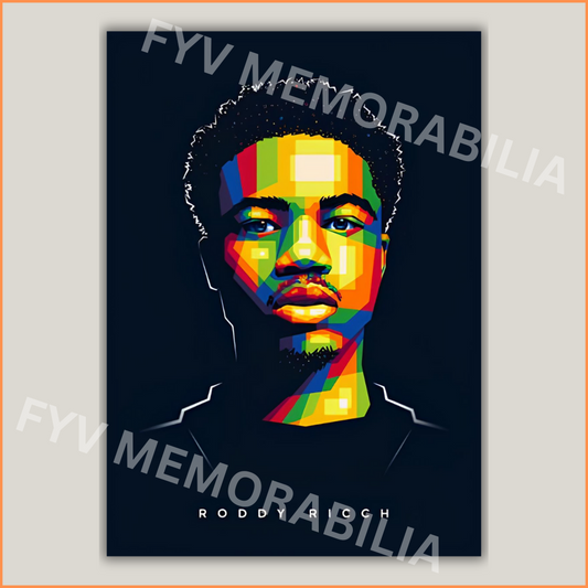 Roddy Ricch Abstract Poster Wall Art Design Hip Hop Rap