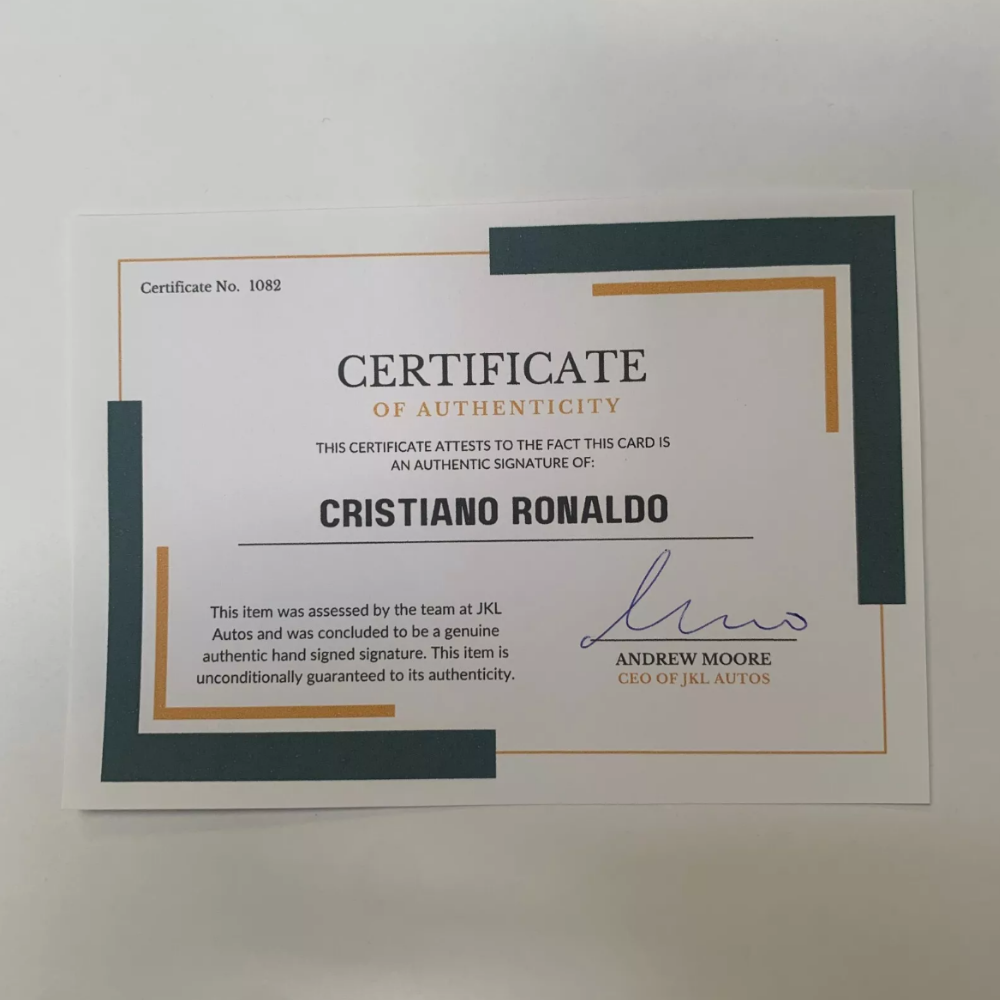 Cristiano Ronaldo Authentic Hand Signed Autograph + COA