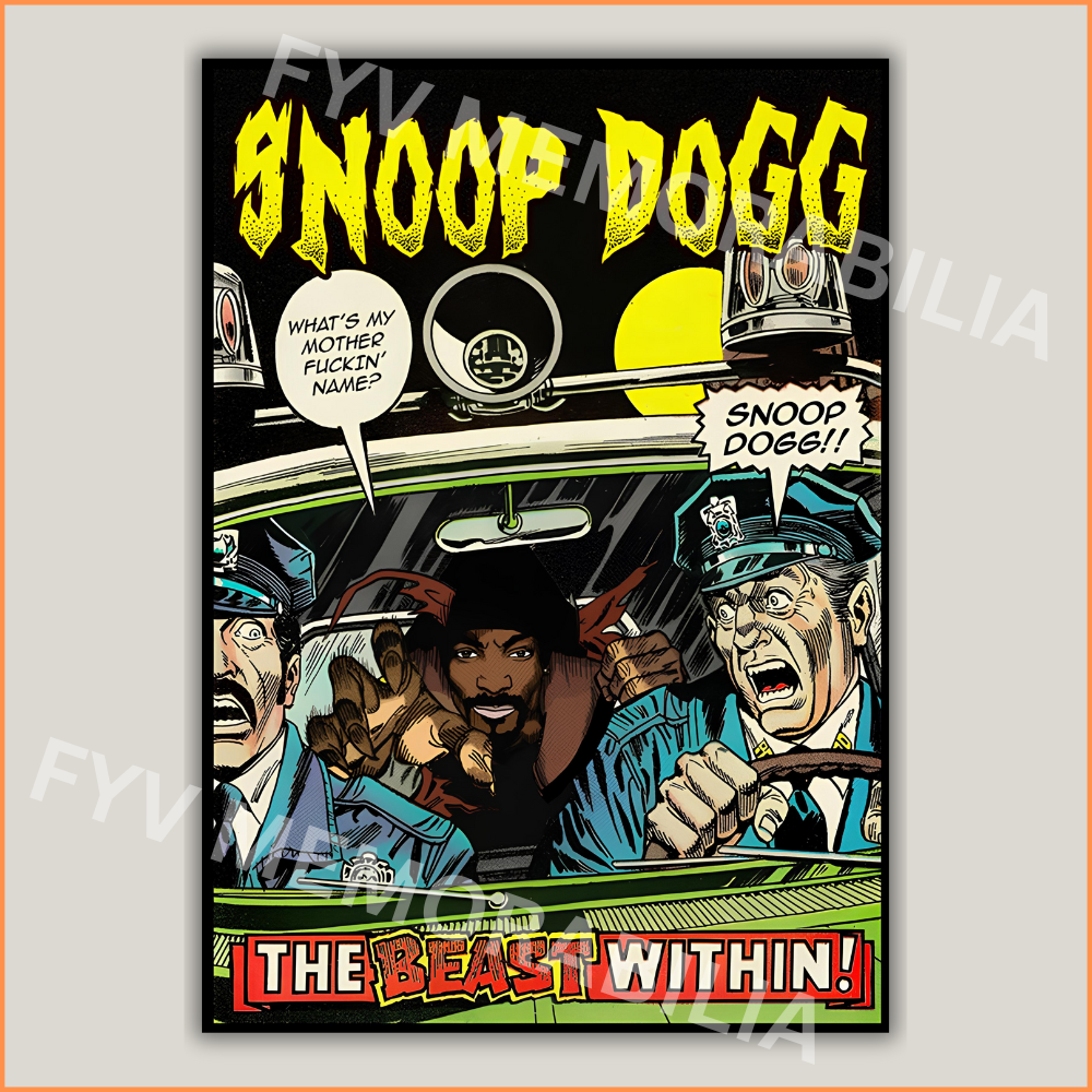 Snoop Dogg Comic Poster Wall Art Design Hip Hop Rap