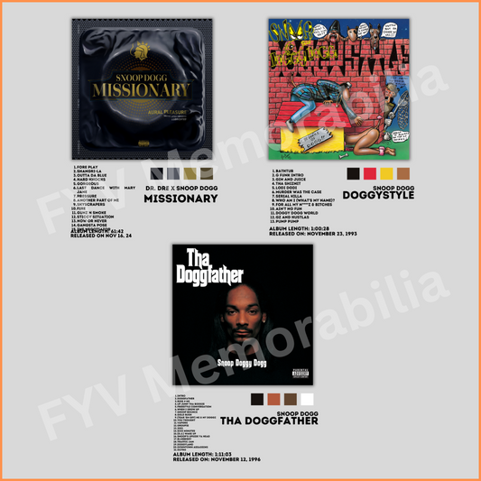 Snoop Dogg Lot of 3 Album Poster Wall Art Design Hip Hop Rap