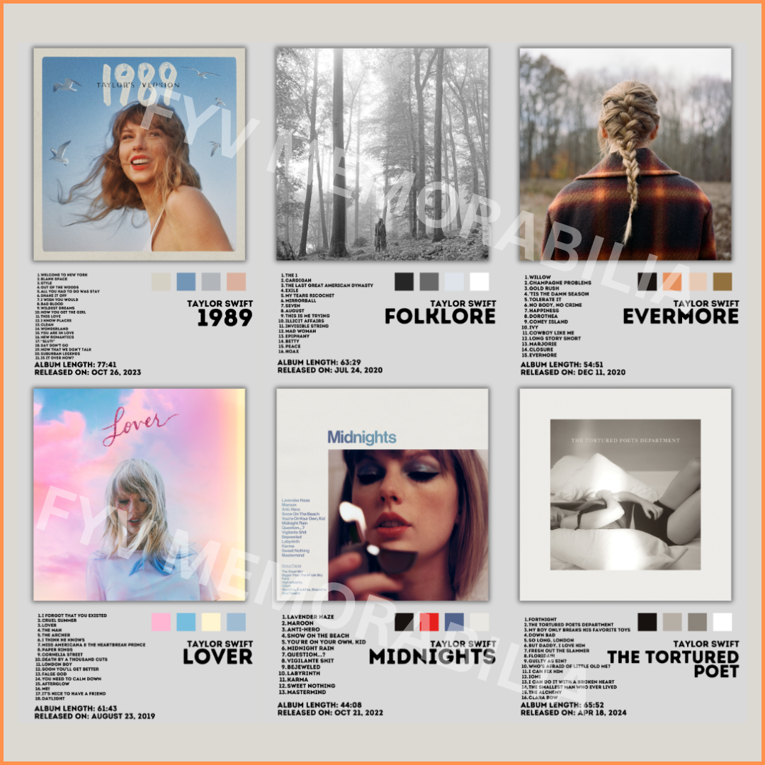 Taylor Swift Lot of 11 Album Poster Wall Art Design Hip Hop Rap