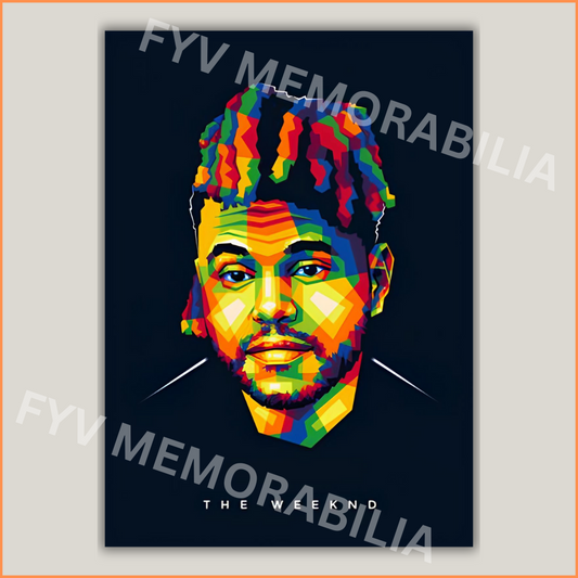 The Weeknd Abstract Poster Wall Art Design Hip Hop Rap