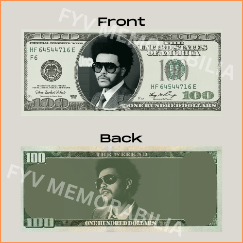 The Weeknd Custom Cash Design Digital File Download Printable