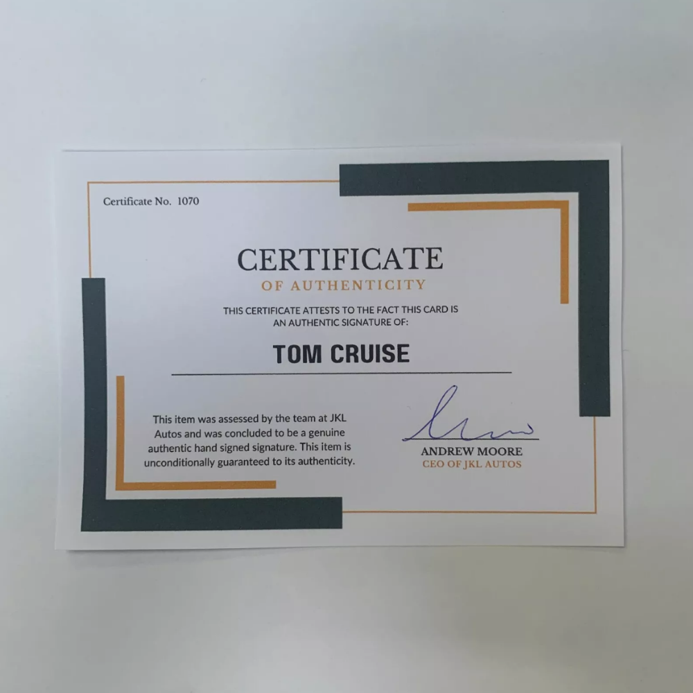 Tom Cruise Authentic Hand Signed Autograph + COA