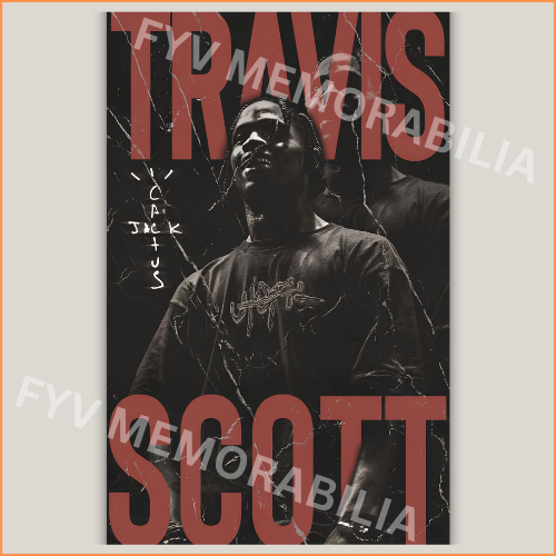 Travis Scott Poster Wall Art Design Hip Hop Rap