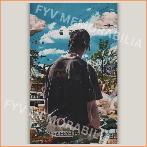 Travis Scott Poster Wall Art Design Hip Hop Rap