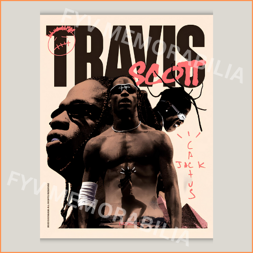 Travis Scott Poster Wall Art Design Hip Hop Rap