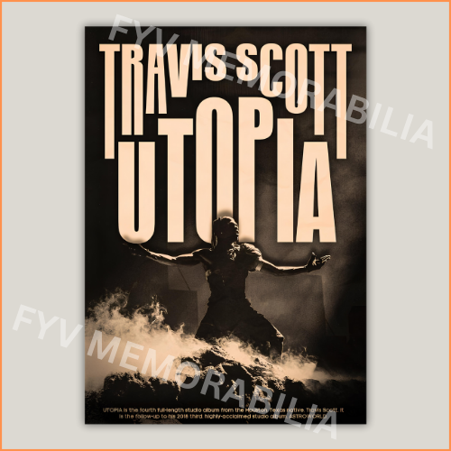 Travis Scott Poster Wall Art Design Hip Hop Rap