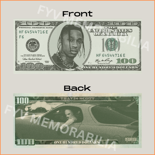 Travis Scott Custom Cash Design Digital File Download Printable