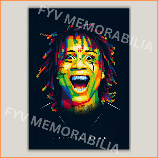 Trippie Redd Abstract Poster Wall Art Design Hip Hop Rap