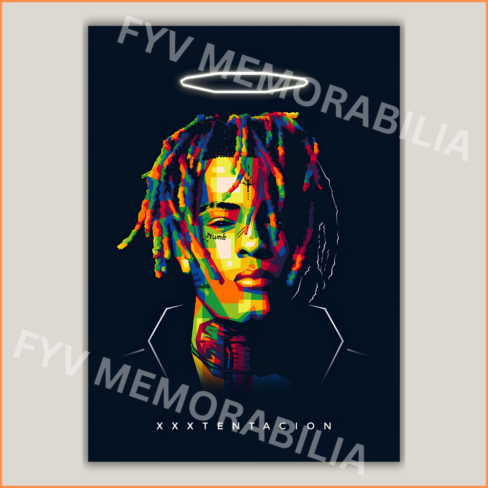 XXXTENTACION Abstract Poster Wall Art Design Hip Hop Rap