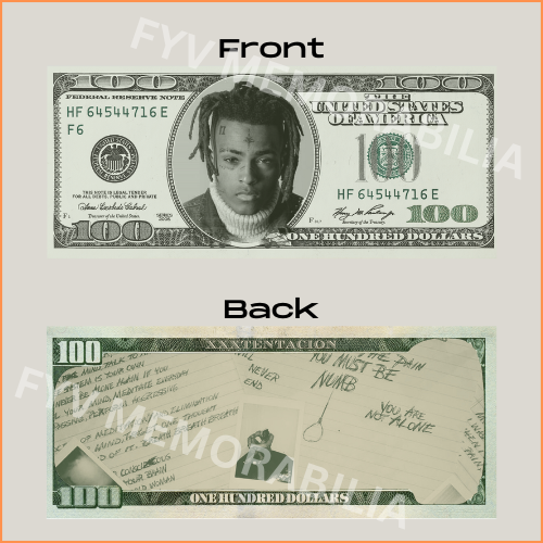 XXXTENTACION Custom Cash Design Digital File Download Printable