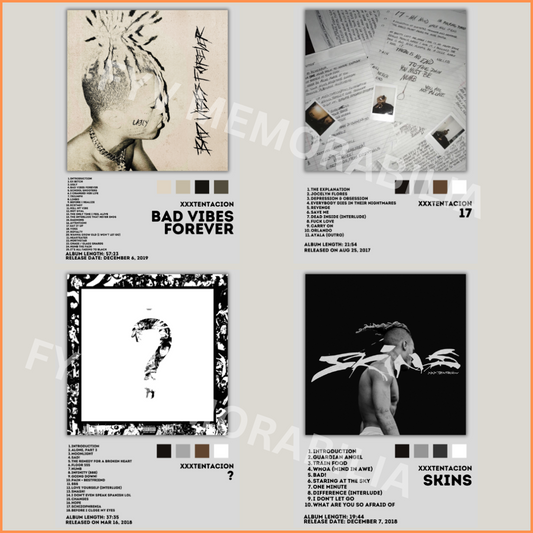 XXXTENTACION Lot of 4 Album Poster Wall Art Design Hip Hop Rap